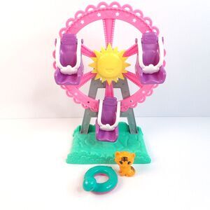 Barbie Club Chelsea Doll Ferris Wheel Carnival Ride Spins Plus Extras